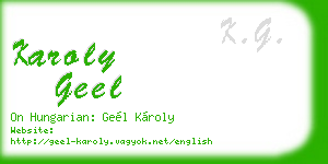 karoly geel business card